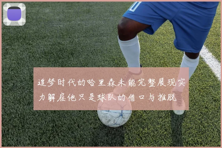 追梦时代的哈里森未能完整展现实力解雇他只是球队的借口与推脱